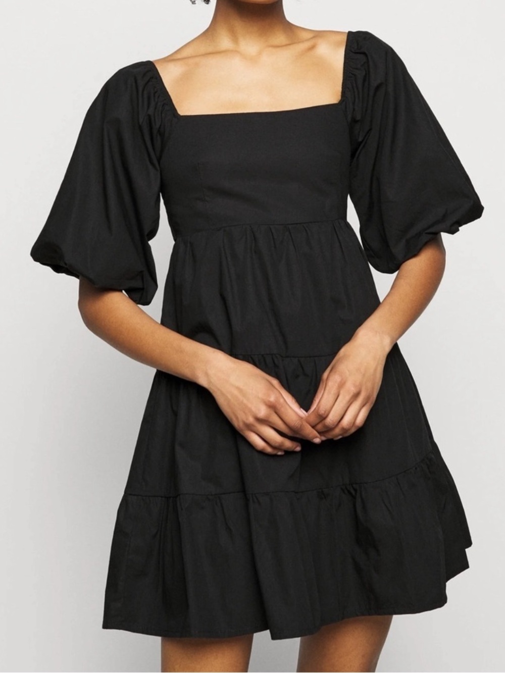 Faithfull the Brand Eryn Mini Dress Black Size 6 Medium